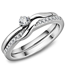 Load image into Gallery viewer, Wedding Rings for Women Engagement Cubic Zirconia Promise Ring Set for Her in Silver Tone Salerno - Jewelry Store by Erik Rayo
