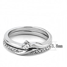 Load image into Gallery viewer, Wedding Rings for Women Engagement Cubic Zirconia Promise Ring Set for Her in Silver Tone Salerno - Jewelry Store by Erik Rayo
