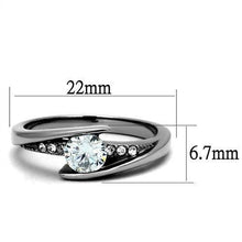 Load image into Gallery viewer, Wedding Rings for Women Engagement Cubic Zirconia Promise Ring Set for Her in Silver Tone Santa Cruz - Jewelry Store by Erik Rayo
