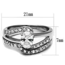 Load image into Gallery viewer, Wedding Rings for Women Engagement Cubic Zirconia Promise Ring Set for Her in Silver Tone Stockholm - Jewelry Store by Erik Rayo
