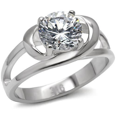 Wedding Rings for Women Engagement Cubic Zirconia Promise Ring Set for Her in Silver Tone TK066 - ErikRayo.com