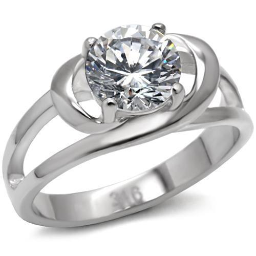Wedding Rings for Women Engagement Cubic Zirconia Promise Ring Set for Her in Silver Tone TK066 - Jewelry Store by Erik Rayo