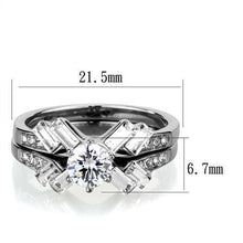Load image into Gallery viewer, Wedding Rings for Women Engagement Cubic Zirconia Promise Ring Set for Her in Silver Tone Vente - Jewelry Store by Erik Rayo
