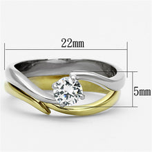 Load image into Gallery viewer, Wedding Rings for Women Engagement Cubic Zirconia Promise Ring Set for Her in Two-Tone TK1092 - Jewelry Store by Erik Rayo
