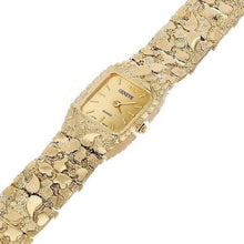 Load image into Gallery viewer, Women&#39;s 10k Yellow Gold Nugget Link Wrist Bracelet Geneve Watch 7-7.5 40 grams - Jewelry Store by Erik Rayo
