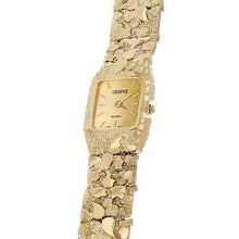 Load image into Gallery viewer, Women&#39;s 10k Yellow Gold Nugget Link Wrist Bracelet Geneve Watch 7-7.5&quot; 40 grams - Jewelry Store by Erik Rayo

