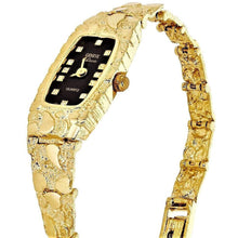 Load image into Gallery viewer, Women&#39;s 14k Yellow Gold Nugget Band Bracelet Geneve Watch with Diamonds 7-7.5&quot; - Jewelry Store by Erik Rayo
