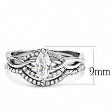 Load image into Gallery viewer, Women&#39;s Ring Engagement Wedding Marquise Set Stainless Steel Ring with AAA Grade CZ in Clear - Jewelry Store by Erik Rayo
