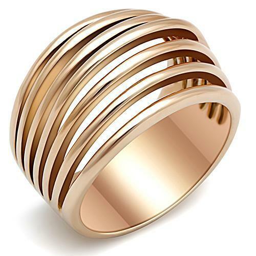 Women's Rose Gold Plated Ring Band Stainless Steel - ErikRayo.com