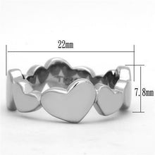 Load image into Gallery viewer, Women&#39;s Stainless Steel Hearts Heart Eternity Band Silver Love Promise Ring Anillo Para Mujer - Jewelry Store by Erik Rayo
