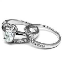 Load image into Gallery viewer, Women&#39;s Stainless Steel Oval CZ Engagement Wedding 2 PC Promise Ring Set - Jewelry Store by Erik Rayo
