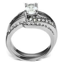 Load image into Gallery viewer, Women&#39;s Stainless Steel Oval CZ Engagement Wedding 2 PC Promise Ring Set - Jewelry Store by Erik Rayo
