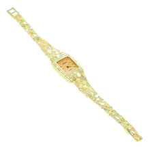 Load image into Gallery viewer, Women&#39;s Watch 14k Yellow Gold Solid Nugget Bracelet Link Wrist Band Geneve Watch 7&quot; 29 grams - Jewelry Store by Erik Rayo
