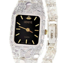 Load image into Gallery viewer, Women&#39;s Watch 925 Sterling Silver Nugget Link Geneve Wrist Watch 6.5-7&quot; 24.7 grams - Jewelry Store by Erik Rayo
