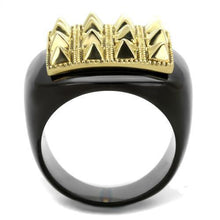 Load image into Gallery viewer, Womens Black Gold Ring Anillo Para Mujer y Ninos Kids 316L Stainless Steel Ring with No Stone Fiesole - Jewelry Store by Erik Rayo
