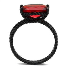 Load image into Gallery viewer, Womens Black Pink Ring Anillo Para Mujer Stainless Steel Ring with Glass in Siam Salerno - Jewelry Store by Erik Rayo
