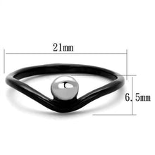 Load image into Gallery viewer, Womens Black Ring Anillo Para Mujer y Ninos Kids 316L Stainless Steel Ring with No Stone Mestre - Jewelry Store by Erik Rayo
