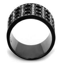 Load image into Gallery viewer, Womens Black Ring Anillo Para Mujer y Ninos Kids 316L Stainless Steel Ring with Top Grade Crystal in Black Diamond Abilene - Jewelry Store by Erik Rayo
