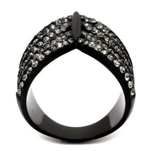 Load image into Gallery viewer, Womens Black Ring Anillo Para Mujer y Ninos Kids 316L Stainless Steel Ring with Top Grade Crystal in Black Diamond Delilah - Jewelry Store by Erik Rayo
