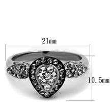 Load image into Gallery viewer, Womens Black Ring Anillo Para Mujer y Ninos Kids 316L Stainless Steel Ring with Top Grade Crystal in Black Diamond Judith - Jewelry Store by Erik Rayo
