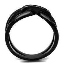 Load image into Gallery viewer, Womens Black Ring Anillo Para Mujer y Ninos Kids 316L Stainless Steel Ring with Top Grade Crystal in Black Diamond Maria - Jewelry Store by Erik Rayo
