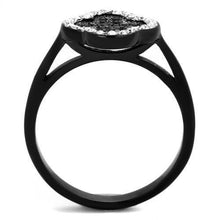 Load image into Gallery viewer, Womens Black Ring Anillo Para Mujer y Ninos Kids 316L Stainless Steel Ring with Top Grade Crystal in Jet Eliana - Jewelry Store by Erik Rayo
