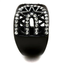 Load image into Gallery viewer, Womens Black Ring Anillo Para Mujer Stainless Steel Ring with Top Grade Crystal in Black Diamond Abital - Jewelry Store by Erik Rayo
