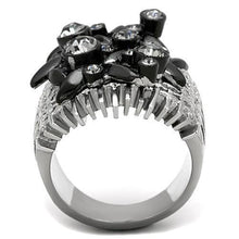 Load image into Gallery viewer, Womens Black Ring Anillo Para Mujer Stainless Steel Ring with Top Grade Crystal in Black Diamond Aosta - Jewelry Store by Erik Rayo
