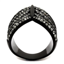Load image into Gallery viewer, Womens Black Ring Anillo Para Mujer Stainless Steel Ring with Top Grade Crystal in Black Diamond Delilah - Jewelry Store by Erik Rayo
