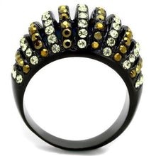 Load image into Gallery viewer, Womens Black Ring Anillo Para Mujer Stainless Steel Ring with Top Grade Crystal in Multi Color Arezzo - Jewelry Store by Erik Rayo
