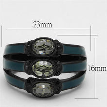 Load image into Gallery viewer, Womens Black Ring Anillo Para Mujer y Ninos Unisex Kids 316L Stainless Steel Ring with Top Grade Crystal in Black Diamond Claudia - Jewelry Store by Erik Rayo
