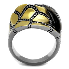 Load image into Gallery viewer, Womens Black Ring Anillo Para Mujer Stainless Steel Ring with Epoxy in Jet Margorie - Jewelry Store by Erik Rayo
