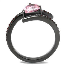 Load image into Gallery viewer, Womens Black Ring Rose Pink Anillo Para Mujer y Ninos Kids 316L Stainless Steel Ring with AAA Grade CZ in Rose Adriel - Jewelry Store by Erik Rayo
