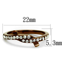 Load image into Gallery viewer, Womens Brown Ring Anillo Para Mujer y Ninos Kids 316L Stainless Steel Ring with Top Grade Crystal in Clear - Jewelry Store by Erik Rayo
