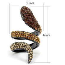Load image into Gallery viewer, Womens Brown Snake Ring Anillo Para Mujer y Ninos Kids 316L Stainless Steel Ring with Top Grade Crystal in Multi Color Padua - Jewelry Store by Erik Rayo
