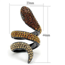 Load image into Gallery viewer, Womens Brown Snake Ring Anillo Para Mujer Stainless Steel Ring with Top Grade Crystal in Multi Color Padua - Jewelry Store by Erik Rayo
