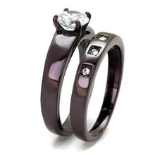 Load image into Gallery viewer, Womens Coffee Brown Ring Anillo Cafe Para Mujer 316L Stainless Steel with AAA Grade CZ in Clear Crotone - Jewelry Store by Erik Rayo
