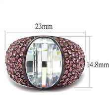 Load image into Gallery viewer, Womens Coffee Brown Ring Anillo Cafe Para Mujer 316L Stainless Steel with AAA Grade CZ in Clear Sulmona - Jewelry Store by Erik Rayo
