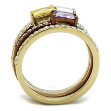 Load image into Gallery viewer, Womens Coffee Brown Ring Anillo Cafe Para Mujer 316L Stainless Steel with AAA Grade CZ in Multi Color Cassino - Jewelry Store by Erik Rayo
