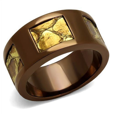 Womens Coffee Brown Ring Anillo Cafe Para Mujer 316L Stainless Steel with No Stone Sorreto - Jewelry Store by Erik Rayo