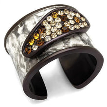 Load image into Gallery viewer, Womens Coffee Brown Ring Anillo Cafe Para Mujer 316L Stainless Steel with Top Grade Crystal in Multi Color Modena - Jewelry Store by Erik Rayo
