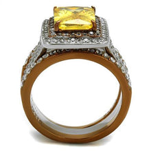 Load image into Gallery viewer, Coffee Brown Rings for Women Anillo Cafe Para Mujer Stainless Steel with AAA Grade CZ in Topaz Civita - Jewelry Store by Erik Rayo
