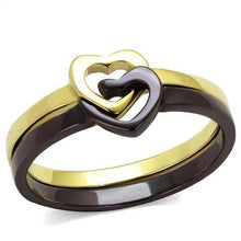 Load image into Gallery viewer, Womens Coffee Brown Ring Anillo Cafe Para Mujer Stainless Steel with No Stone Valentia - ErikRayo.com
