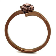 Load image into Gallery viewer, Coffee Brown Rings for Women Anillo Cafe Para Mujer Stainless Steel with Top Grade Crystal in Light Peach Amalfi - Jewelry Store by Erik Rayo
