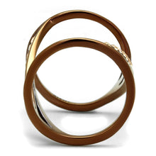 Load image into Gallery viewer, Coffee Brown Rings for Women Anillo Cafe Para Mujer Stainless Steel with Top Grade Crystal in Light Peach Friuli - Jewelry Store by Erik Rayo
