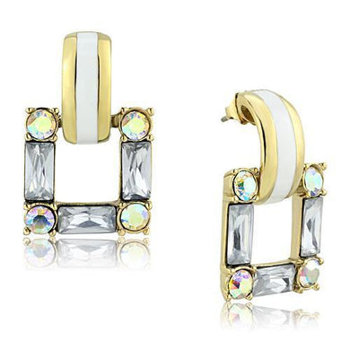 Womens Earrings Gold Stainless Steel with Top Grade Crystal - Jewelry Store by Erik Rayo