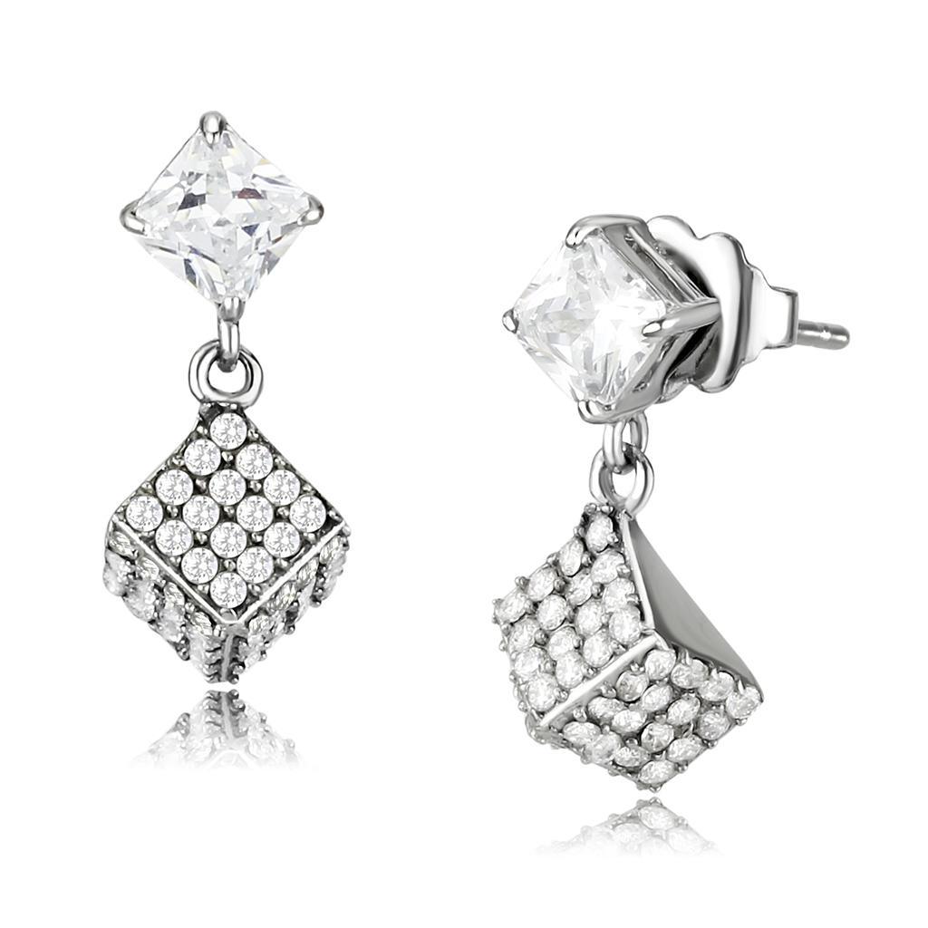 Womens Earrings No Plating Stainless Steel with AAA Grade CZ - Jewelry Store by Erik Rayo