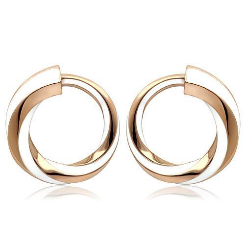 Womens Earrings Rose Gold Stainless Steel with Epoxy - Jewelry Store by Erik Rayo