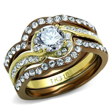 Womens Gold Brown Ring Anillo Para Mujer y Ninos Kids 316L Stainless Steel Ring Anita - Jewelry Store by Erik Rayo