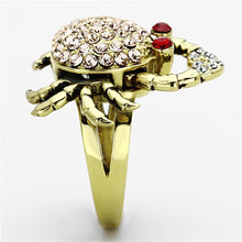 Load image into Gallery viewer, Womens Gold Crab Ring 316L Stainless Steel Anillo Color Oro Para Mujer Ninas Acero Inoxidable with Top Grade Crystal in Multi Color Hadessah - Jewelry Store by Erik Rayo

